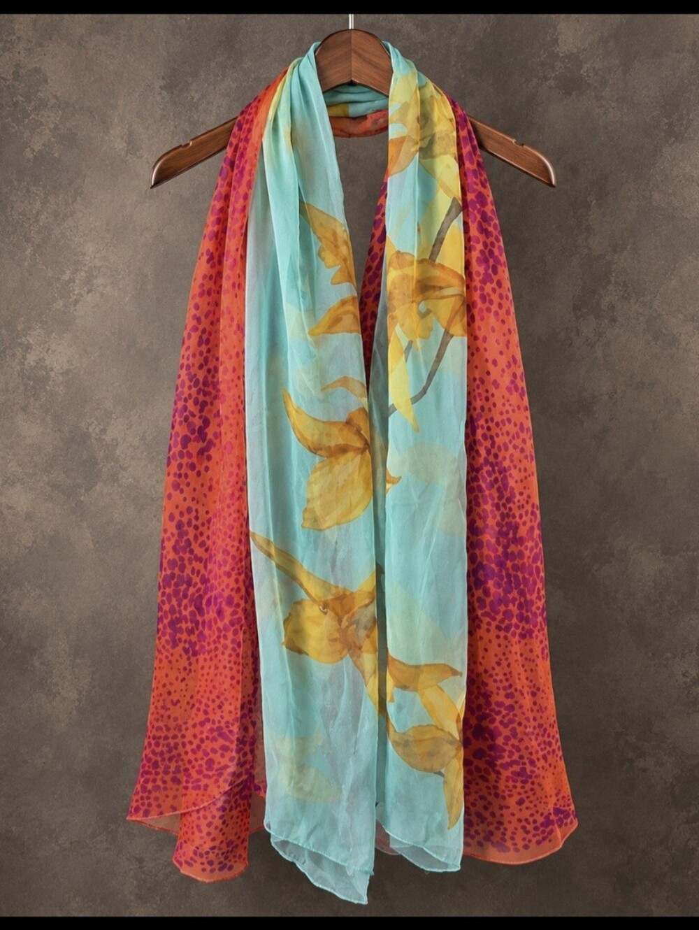 Vintage Emanuel Ungaro 100% Silk Scarf / Stole — Made in Italy